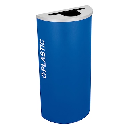 Ex-Cell Kaiser 8-Gal. Half-Round Receptacle - Plastic decal, Blue RC-KDHR-PL RYX